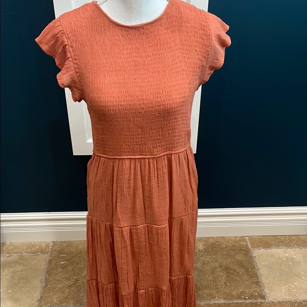 🎉Host Pick🎉 By the River flutter sleeve smocked midi dress